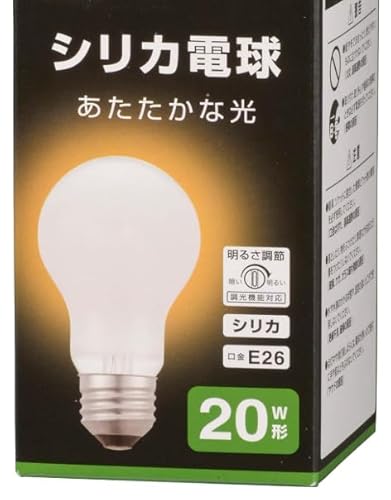 オーム電機 白熱電球 E26 20W形 LB-D5619WN [シリカ] (電球・蛍光灯